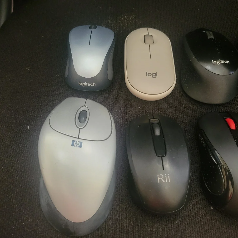 8pc Wireless Mouse without USB Nano Receivers4x Logitech1x HP1x Rii1x Enter